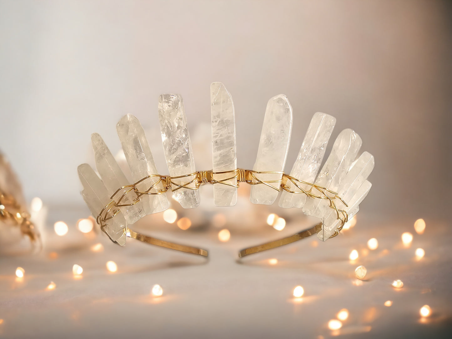 clear quartz crystal crown