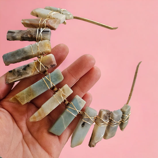 Amazonite Crystal Crown for Balance & Alignment