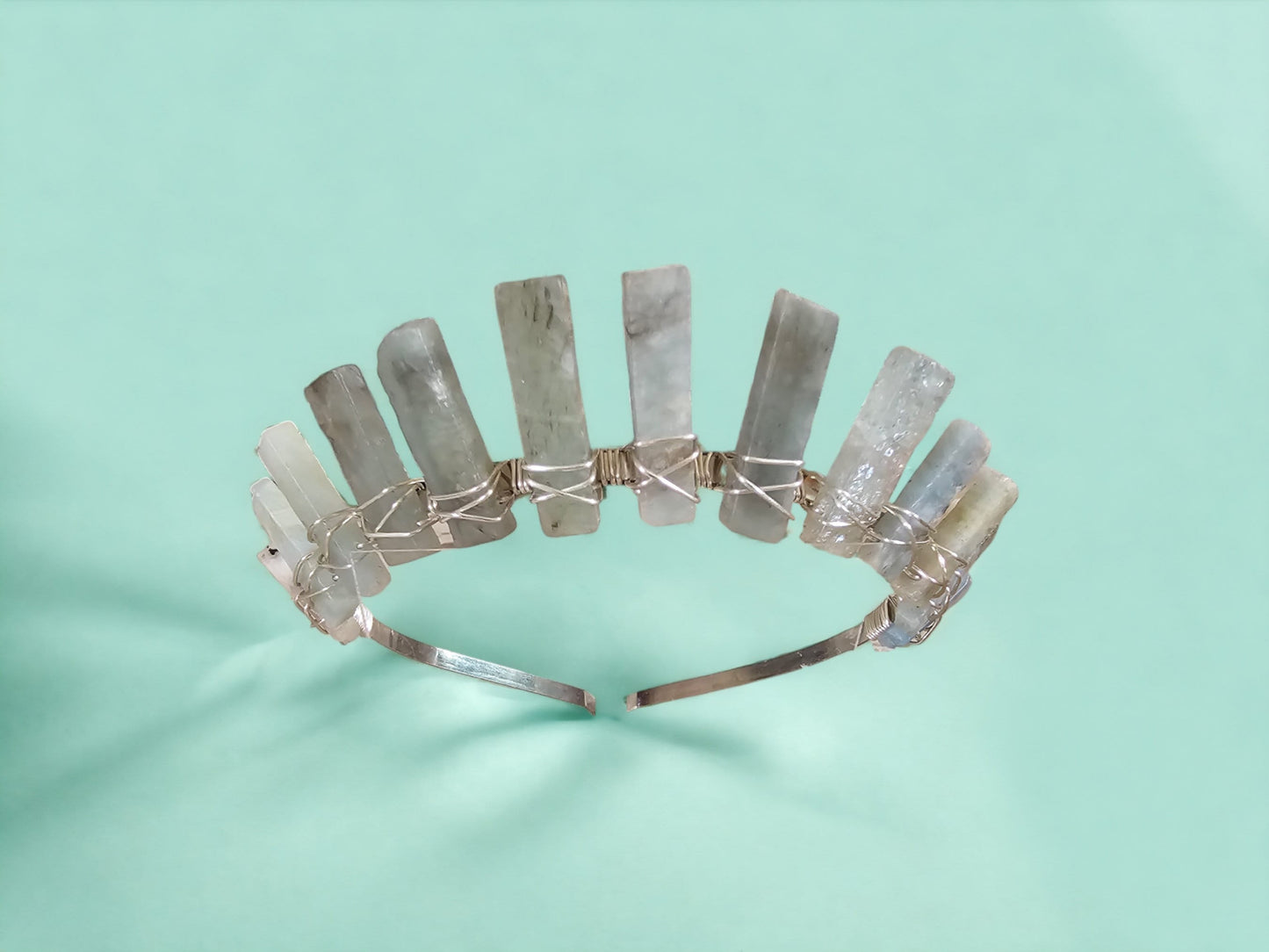 Aquamarine Crystal Crown for Clarity & Peace