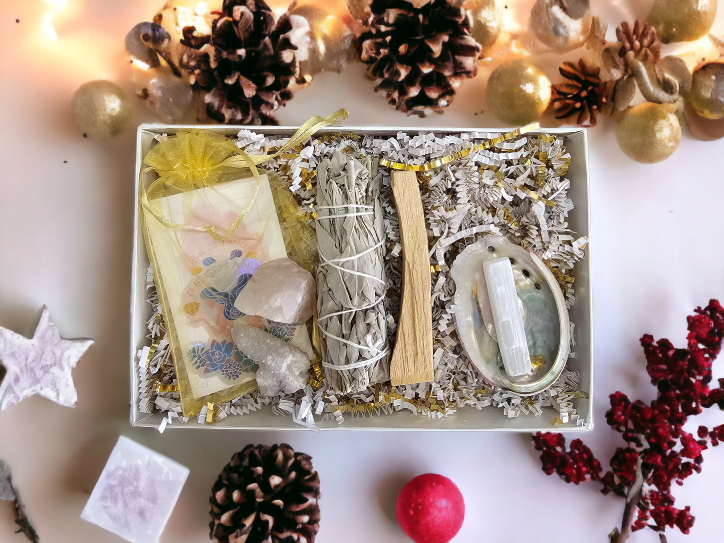 Crystal OM Ornament Box, Amethyst Christmas Ornament, Gemstone  Ornaments,Citrine